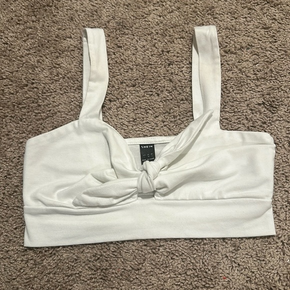 SHEIN white tie top - Picture 1 of 8